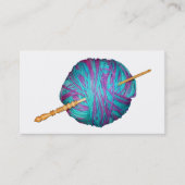 毛糸のボールとクロチェットのフック,クロシェターのために 名刺 (正面)