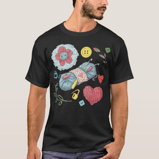 毛糸の玉とクラフト Tシャツ (正面)
