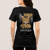 毛糸の編み物 猫好きさんへのギフトTシャツ トライブレンドTシャツ (裏面)