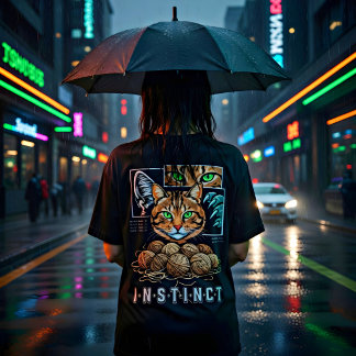 毛糸の編み物 猫好きさんへのギフトTシャツ トライブレンドTシャツ