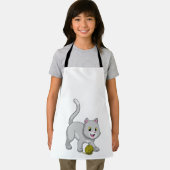 毛糸ボール付き猫 エプロン (インサイチュ)