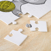 毛糸ボール付き猫 ジグソーパズル (側面)