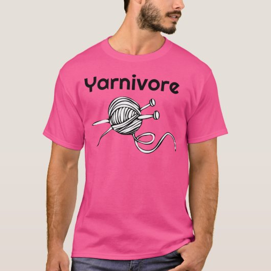 毛糸好きのための編み物とレース編みのTシャツ Tシャツ (正面)