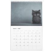 毛糸遊のボールで子猫 カレンダー (3月 2027)