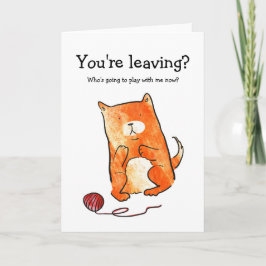 毛糸離れの猫 カード