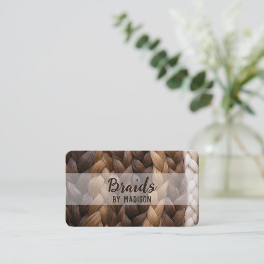 毛編み 名刺 (スタンド正面)