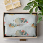 毛織お洒落の帽子とスカーフの漫画の鶏 薄葉紙 (ギフト)