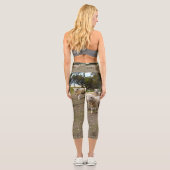 毛織の羊の来行進、高いカプリスのレギンス カプリレギンス (裏面)