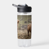 **「毛織の茶色い高地の牛の毛皮の陛下** ウォーターボトル (右面)