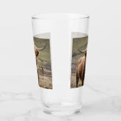 **「毛織の茶色い高地の牛の毛皮の陛下** タンブラーグラス (左)