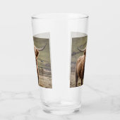 **「毛織の茶色い高地の牛の毛皮の陛下** タンブラーグラス (右)