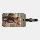 **「毛織の茶色い高地の牛の毛皮の陛下** ラゲッジタグ (裏面横)