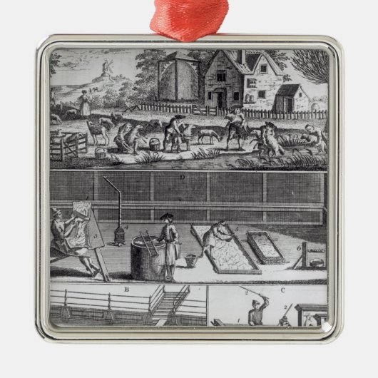 毛織の製造の最初のプレート メタルオーナメント (正面)