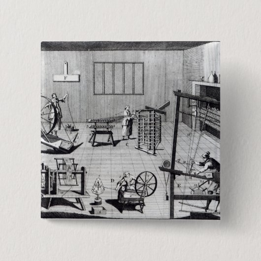 毛織の製造の第2プレート 缶バッジ (正面)