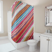毛織ストライプのの織物：居心地の良いスタイリッシュ, シャワーカーテン (インサイチュ)