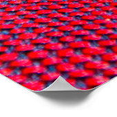 毛織物の赤と青の市松模様にテクスチャ ポスター (角)