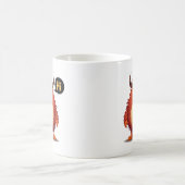 毛羽のフレンドリー怪物に出会え、激しい挨拶! コーヒーマグカップ (中央)