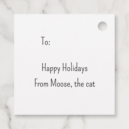 毛羽立ちグレーと白猫ミスタントギフトラベル フェイバータグ (裏面)