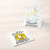 毛羽立のまわりにって、怖い猫ハロウィーンを見つける スクエアペーパーコースター (インサイチュ)