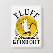 毛羽立のまわりにって、怖い猫ハロウィーンを見つける 缶バッジ (正面)