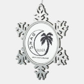 毛羽織りのダンスのオーナメント スノーフレークピューターオーナメント (右)