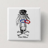 毛色の変わった人 缶バッジ (正面)