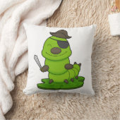 毛虫が剣で海賊 クッション (ブランケット)