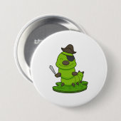 毛虫が剣で海賊 缶バッジ (正面&裏面)