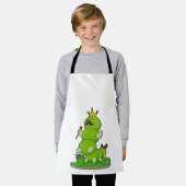 毛虫が王冠をかぶった王 エプロン (着用した状態)