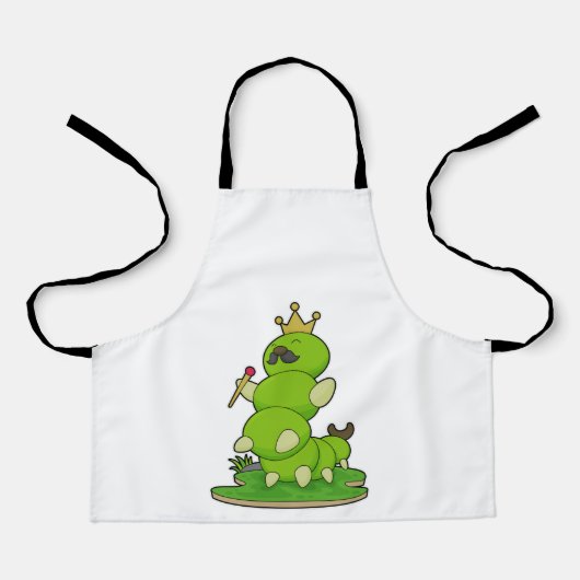 毛虫が王冠をかぶった王 エプロン (正面)
