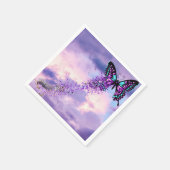 毛虫が蝶ナプキンに変身 スタンダードカクテルナプキン (角)