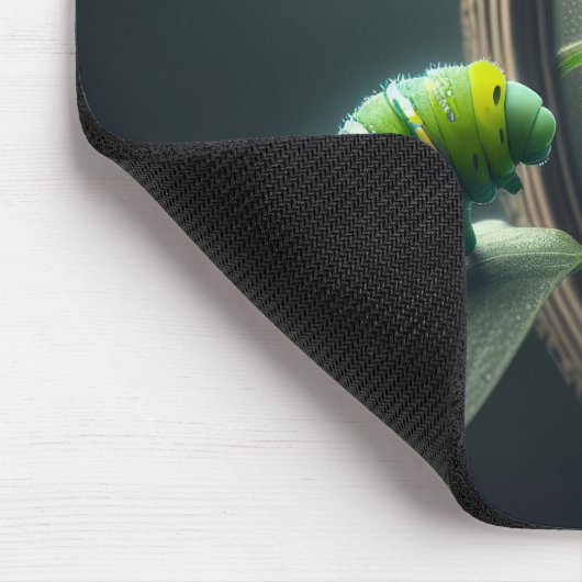 毛虫が鏡 マウスパッド (コーナー)