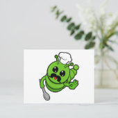 毛虫の料理人とスプーン ポストカード (スタンド正面)