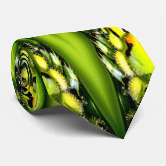 毛虫の花模様 ネクタイ (ロール)