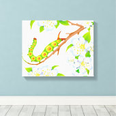 毛虫の花 キャンバスプリント (インサイチュ (ウッドフロア))