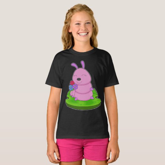 毛虫の花 Tシャツ (正面フル)