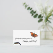 毛虫の蝶の変化モノグラムやる気を起こさせる 名刺 (スタンド正面)