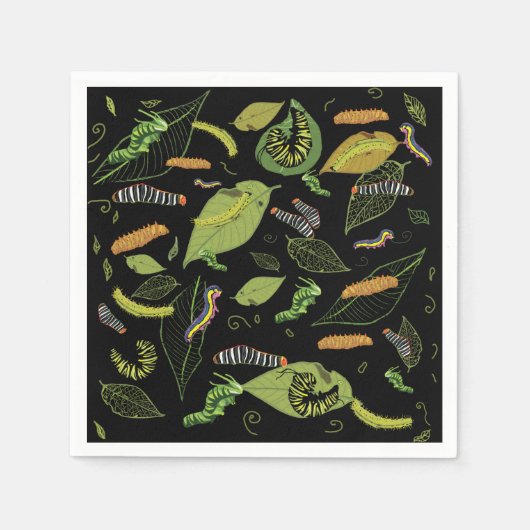 毛虫天国 スタンダードカクテルナプキン (正面)