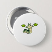 毛虫葉 缶バッジ (正面&裏面)