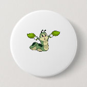 毛虫葉 缶バッジ (正面)