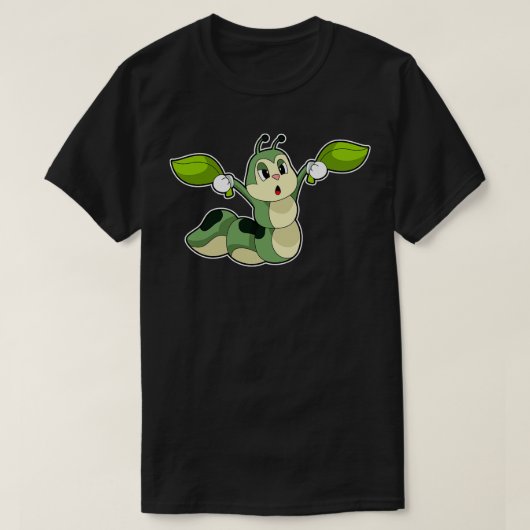 毛虫葉 Tシャツ (デザイン正面)