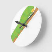 毛虫 ラウンド壁時計 (傾斜)