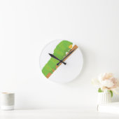 毛虫 ラウンド壁時計 (ホーム)