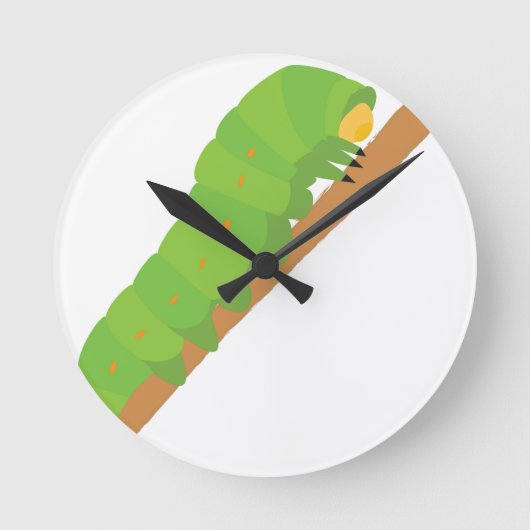 毛虫 ラウンド壁時計 (正面)