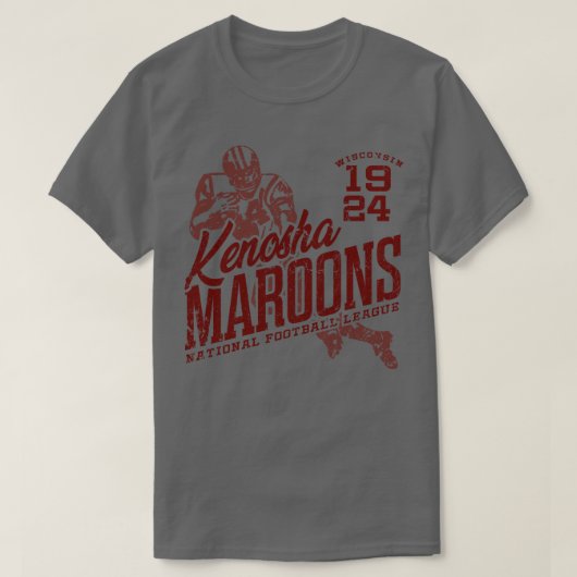 毛野社マルーン Tシャツ (デザイン正面)