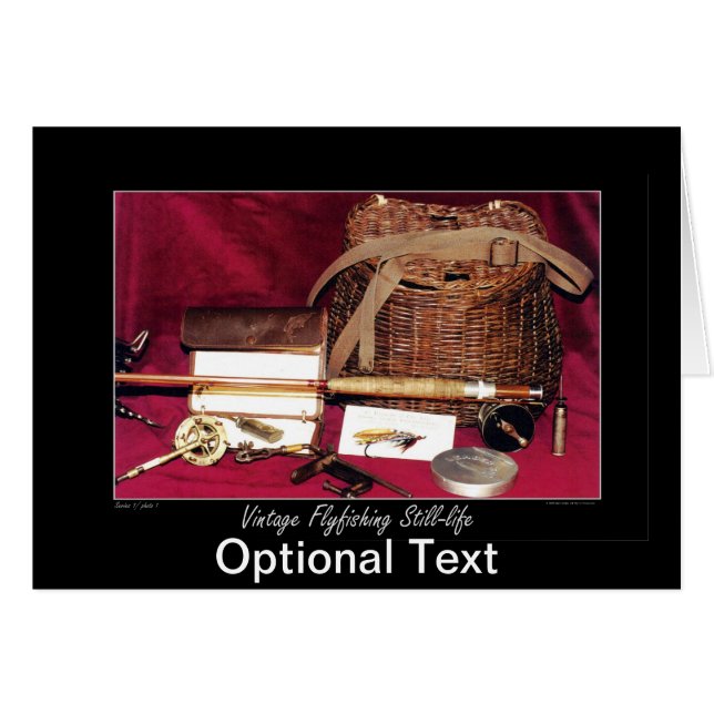 毛鉤釣の静物画 (正面横)