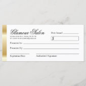 毛髪サロンギフト券 (裏面)