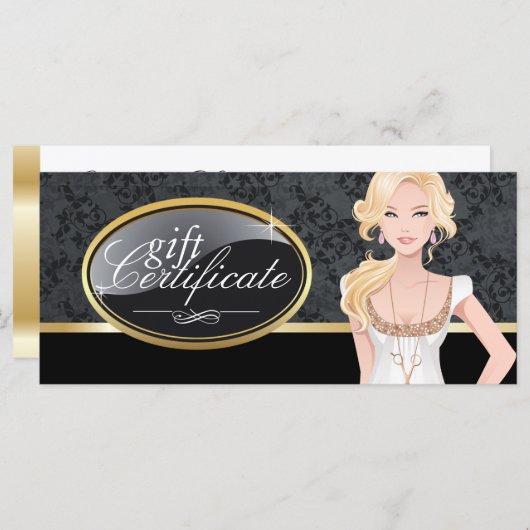 毛髪サロンギフト券 (正面/裏面)