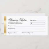 毛髪サロンギフト券 (裏面)