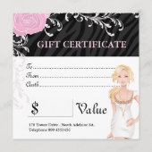 毛髪サロンギフト券 (裏面)